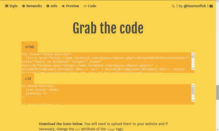 Download the HTML and CSS codes