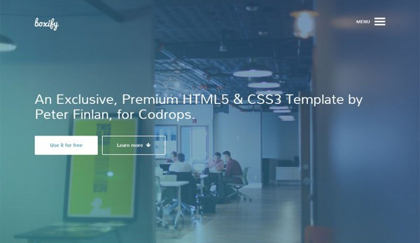 One Page Free HTML5 and CSS3 Template