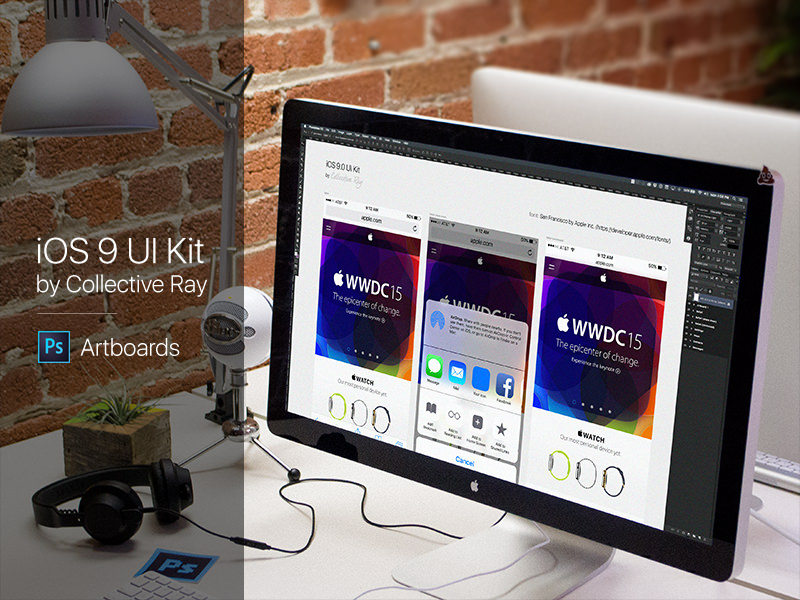 PSD iOS 9 UI Kit