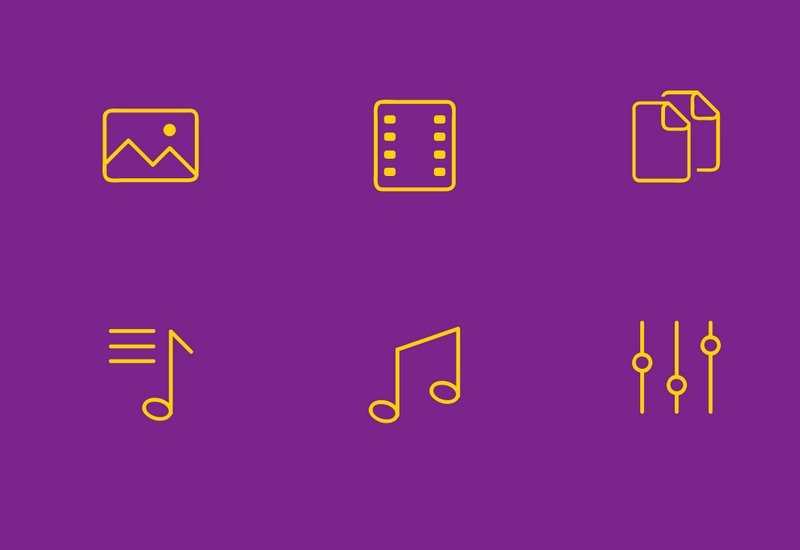 PSD, AI, EPS and SVG Simple Line Icons