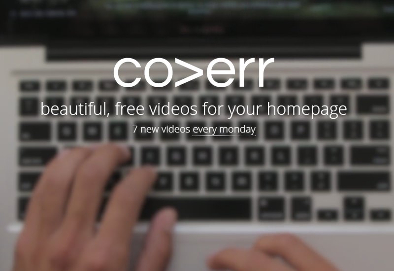 Coverr: Useful, Lightweight and Free Homepage Videos