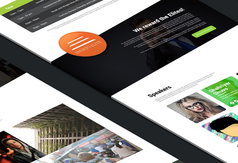 Meetup: Free PSD & HTML Event Landing Page