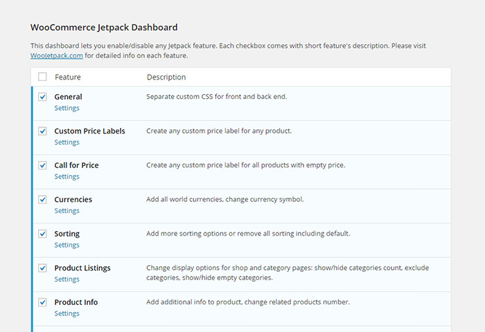 List of additional features for WooCommerce