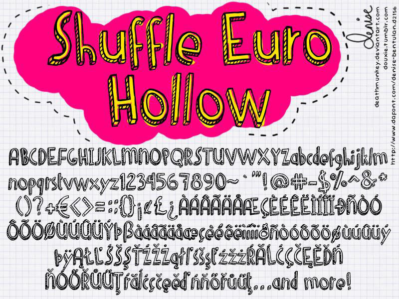 denne shuffle euro hollow