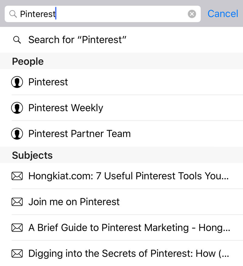 search faster email