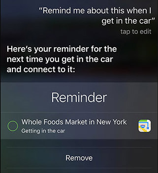 siri to remind me of things