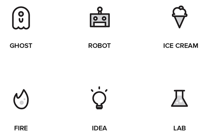 48 Outline Design Random Icons Set