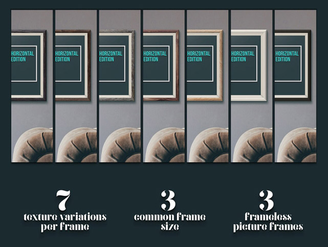 Wallderful: Horizontal Wooden Frame Mockups Set