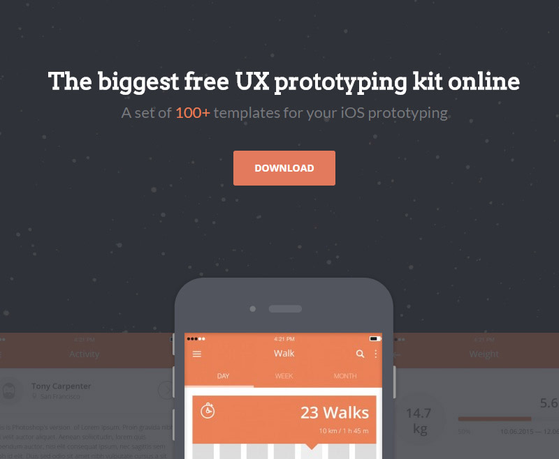100 iPhone and iPad UX Mockups Set