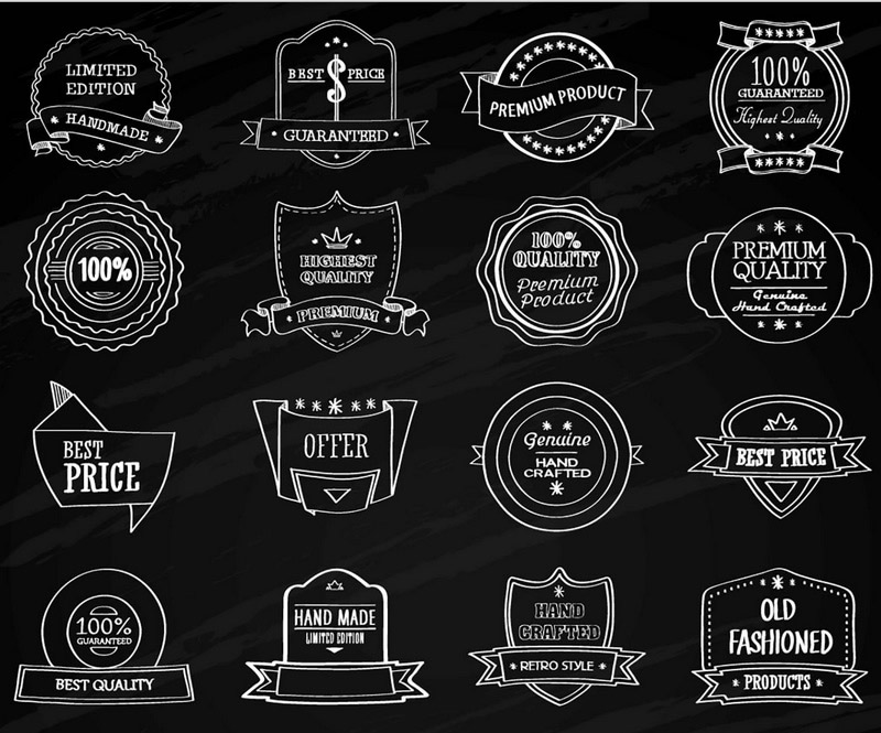 Over 100 On-blackboard Chalk Vector Elements