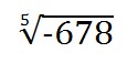 MathML mroot element example