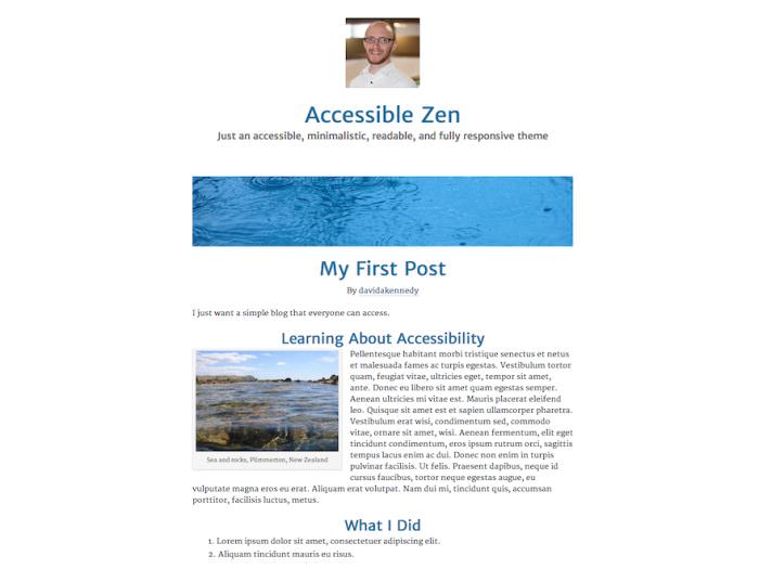 Accessible Zen WordPress Theme