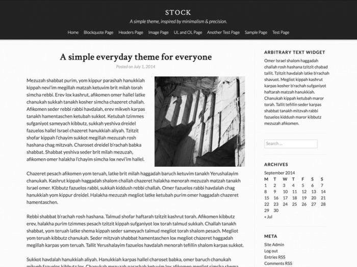 Stock WordPress Theme