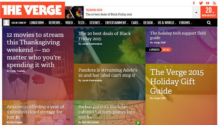 The Verge Home Page