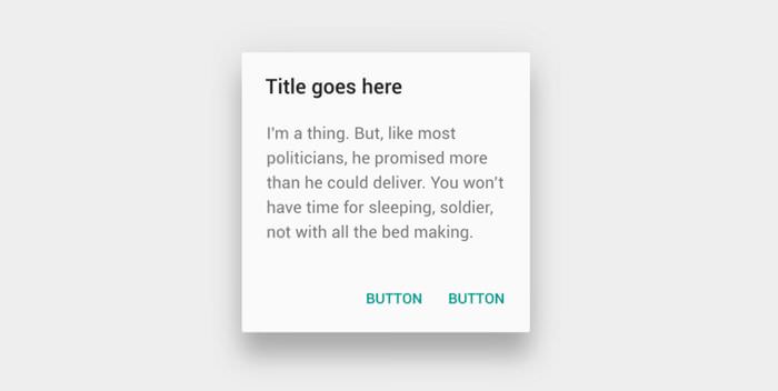 Material Design Dialog