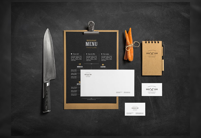 Stationery Restaurant Branding Mockup