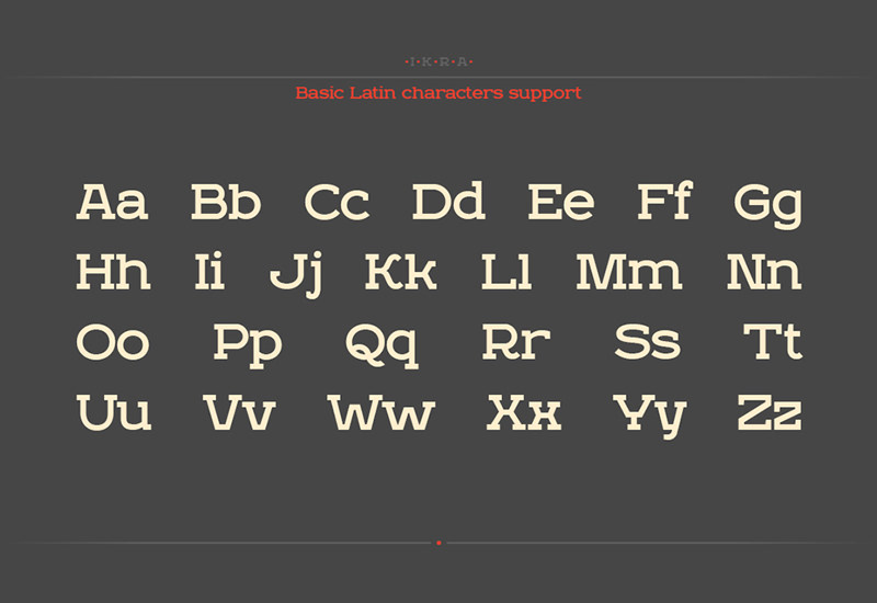 Ikra Slab: Multi Alphabet Typeface