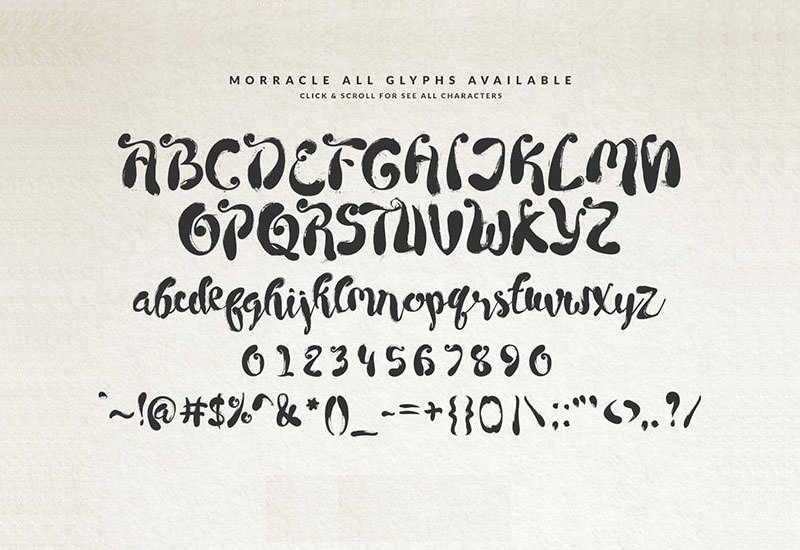 Morracle: Hand-painted Typeface