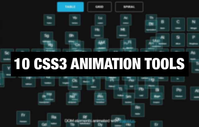 css3 animation tools