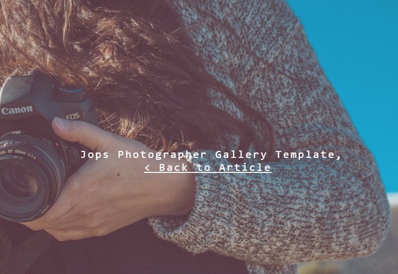 Jops Photographer: Screen-Size Photo Website Template