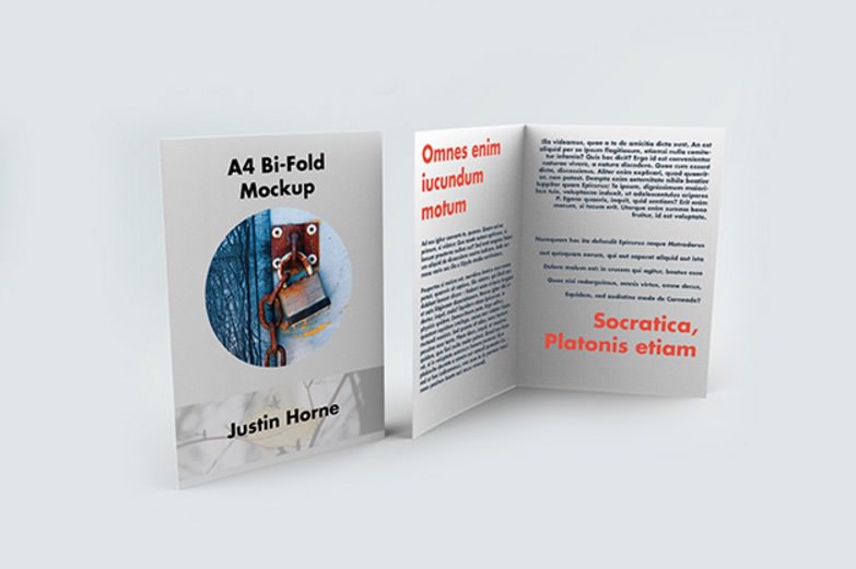 Bifold Brochure PSD Mockups Set