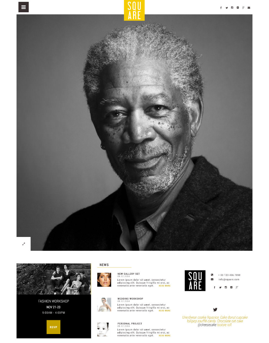 Square: Minimal Agency Web PSD Template