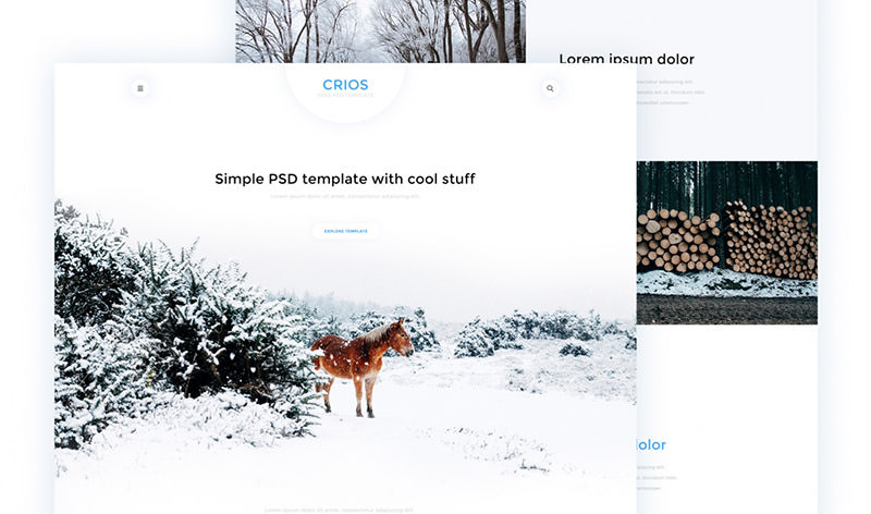 Crios: Clean Ultra-white Web PSD Template