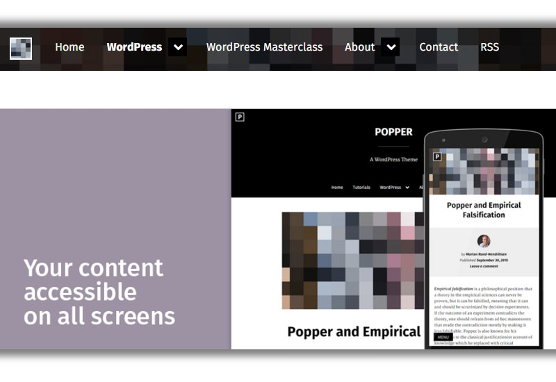 Popper: Accessibility & Mobile-first WordPress Themes