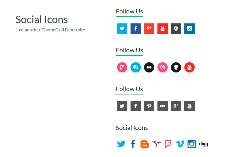 Social Icons: Widget Icon Displaying WordPress Plugin