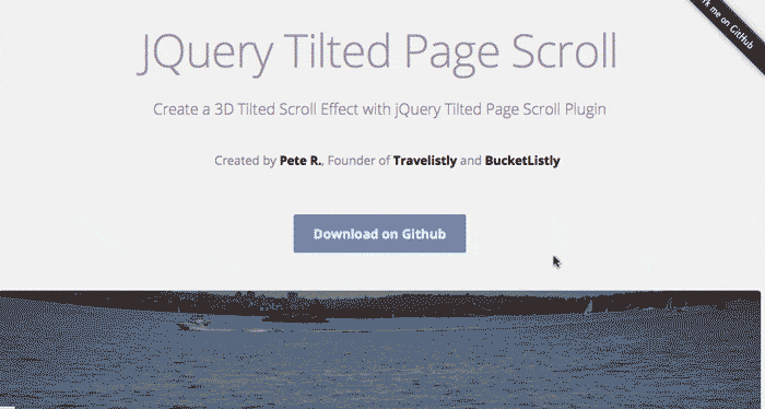 tilted page scroll