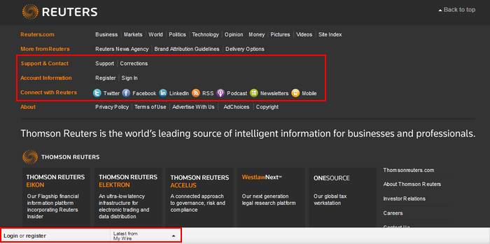 Reuters Utility Navigation 2