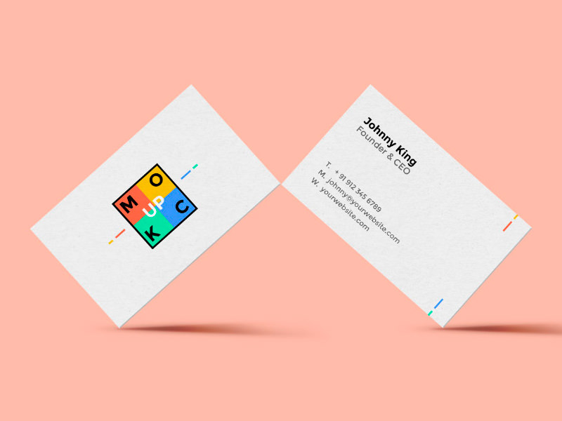 Standing Business Card Mockup