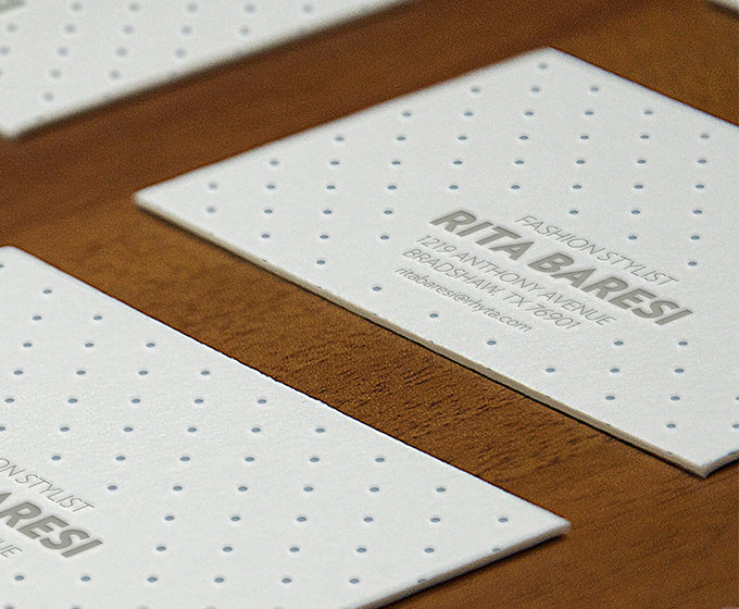 Letterpress Business Cards Mockup