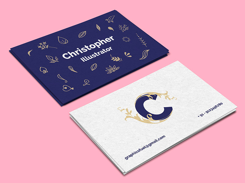 Perspective Business Card Mockup