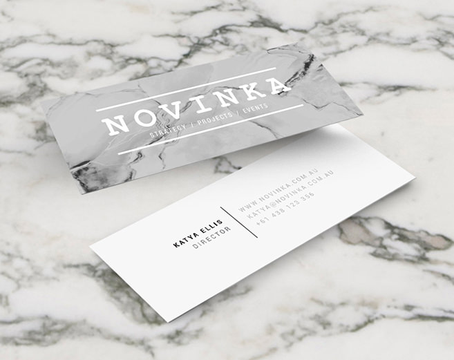 Slim Business Card Mockup