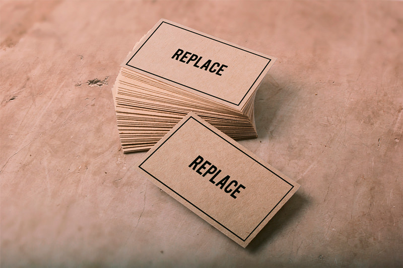 Paper Business Cards Mockup