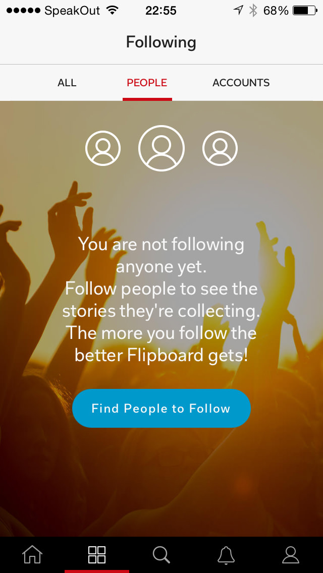flipboard not following anyone
