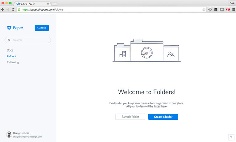 dropbox folder empty state