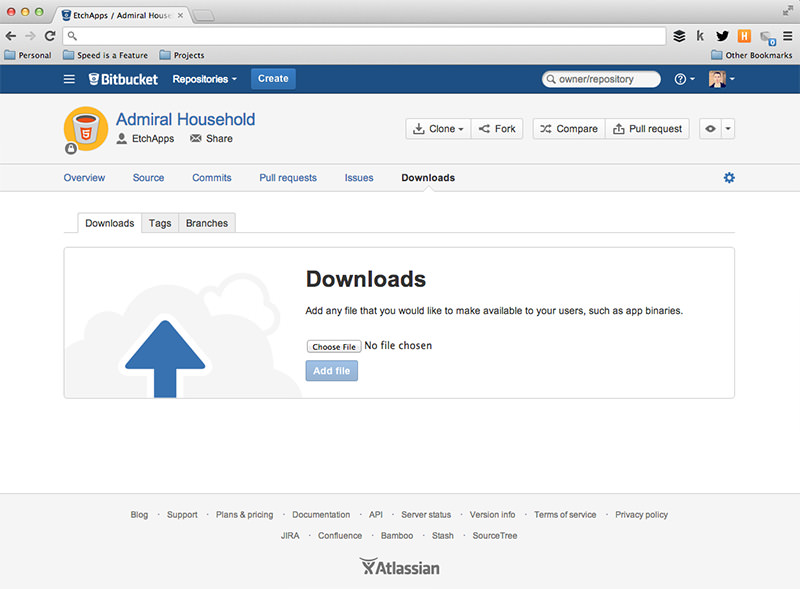 bitbucket no downloads