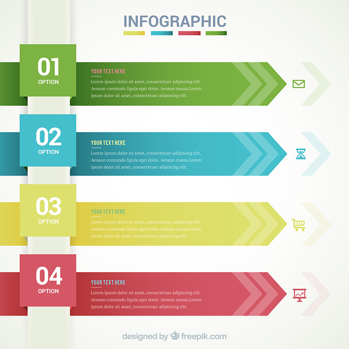 infographic-template-with-arrow-banners