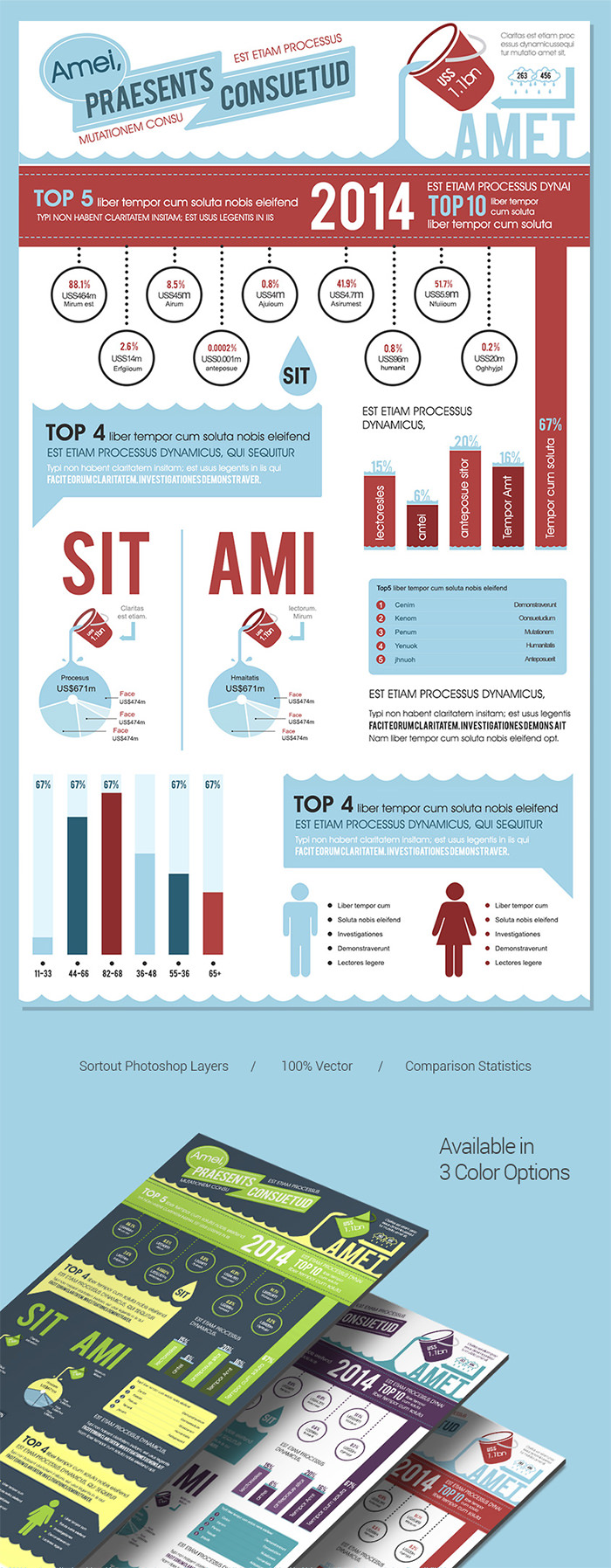 free-infographics-template-water-theme
