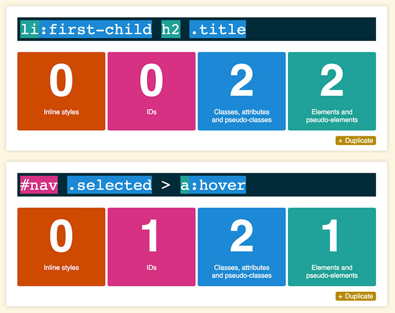 Reduce Specificity