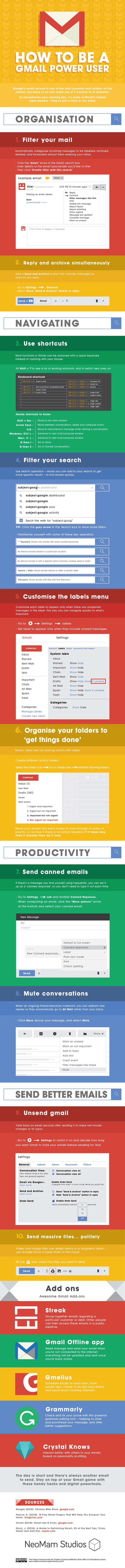 power gmail user infographic