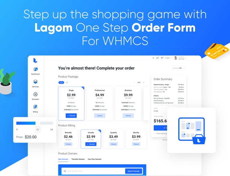 Lagom One Step Order Form For WHMCS is out!