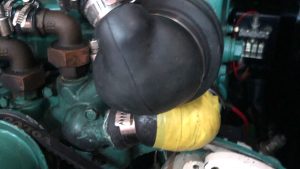 Emergency repairs on a burst coolant hose