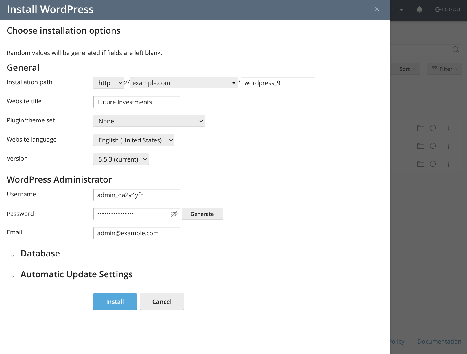 cPanel WordPress Toolkit Install