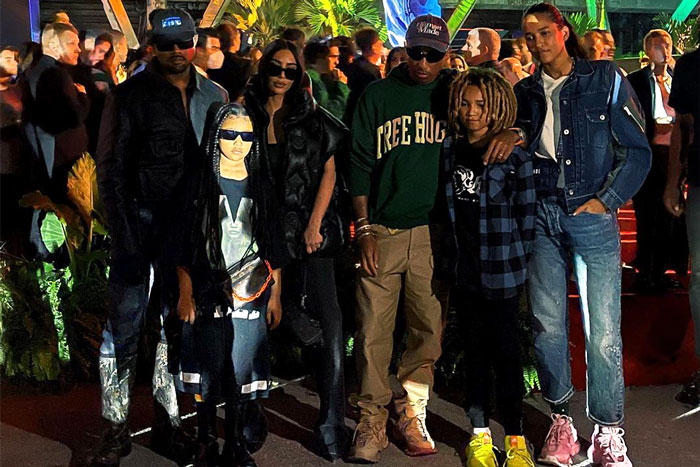 Kanye West, Kim Kardashian, & Kid Cudi Honor Virgil Abloh at Louis Vuitton Show