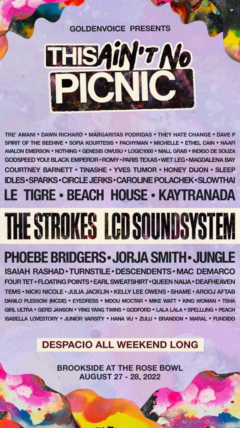 The Strokes, LCD Soundsystem, and Le Tigre to Perform at 2022 This Ain’t No Picnic Festival
